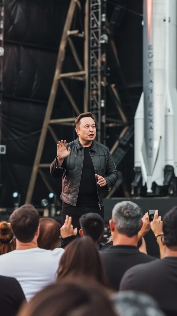 Entrepreneur Elon Musk, driving advancements in space technology with SpaceX.